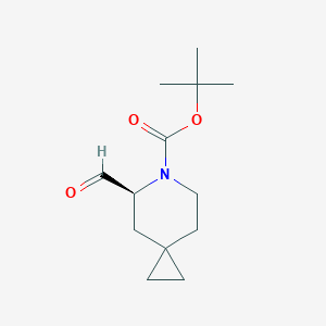 molecular formula C13H21NO3 B3228334 (S)-tert-Butyl 5-formyl-6-azaspiro[2.5]octane-6-carboxylate CAS No. 1262396-36-0