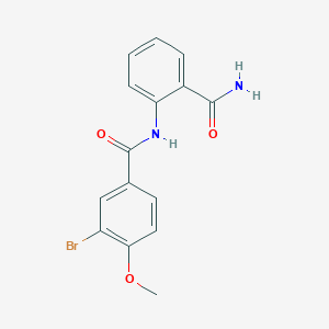 molecular formula C15H13BrN2O3 B322834 3-bromo-N-(2-carbamoylphenyl)-4-methoxybenzamide 