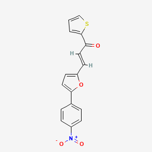 molecular formula C17H11NO4S B3228349 (E)-3-(5-(4-nitrophenyl)furan-2-yl)-1-(thiophen-2-yl)prop-2-en-1-one CAS No. 1262430-87-4