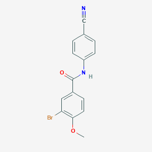 molecular formula C15H11BrN2O2 B322836 3-bromo-N-(4-cyanophenyl)-4-methoxybenzamide 