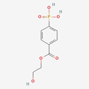 molecular formula C9H11O6P B3228377 2-Hydroxyethyl-4-phosphonobenzoate CAS No. 1263034-07-6