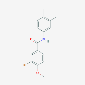 molecular formula C16H16BrNO2 B322839 3-bromo-N-(3,4-dimethylphenyl)-4-methoxybenzamide 