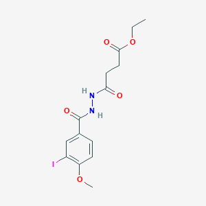 molecular formula C14H17IN2O5 B322842 Ethyl 4-[2-(3-iodo-4-methoxybenzoyl)hydrazino]-4-oxobutanoate 