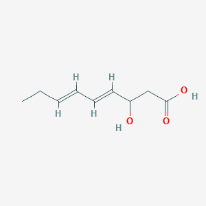molecular formula C9H14O3 B3228421 trans,trans-3-Hydroxynona-4,6-dienoic acid CAS No. 1263035-66-0