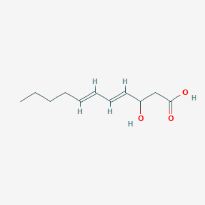 molecular formula C11H18O3 B3228427 trans,trans-3-Hydroxyundeca-4,6-dienoic acid CAS No. 1263035-67-1
