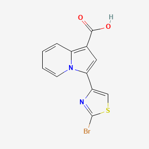 B3228454 3-(2-Bromothiazol-4-yl)indolizine-1-carboxylic acid CAS No. 1263178-48-8
