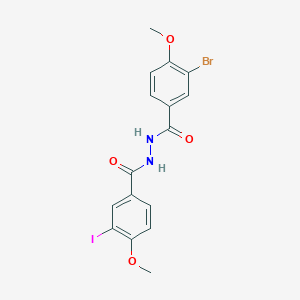 molecular formula C16H14BrIN2O4 B322848 N'-(3-bromo-4-methoxybenzoyl)-3-iodo-4-methoxybenzohydrazide 