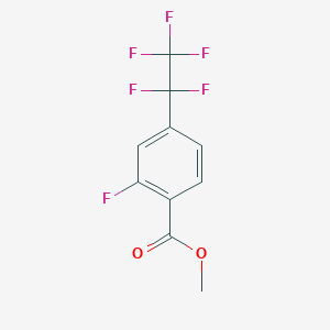 molecular formula C10H6F6O2 B3228488 Methyl 2-fluoro-4-(pentafluoroethyl)benzoate CAS No. 1263284-50-9