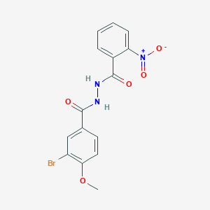 molecular formula C15H12BrN3O5 B322850 N'-(3-bromo-4-methoxybenzoyl)-2-nitrobenzohydrazide 
