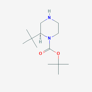 molecular formula C13H26N2O2 B3228503 (S)-1-Boc-2-(tert-butyl)piperazine CAS No. 1263316-22-8