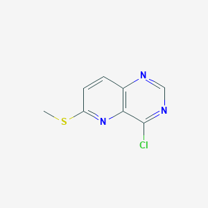 molecular formula C8H6ClN3S B3228504 4-Chloro-6-(methylthio)pyrido[3,2-d]pyrimidine CAS No. 1263363-54-7