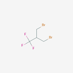 molecular formula C4H5Br2F3 B3228513 3-Bromo-2-(bromomethyl)-1,1,1-trifluoropropane CAS No. 1263377-32-7