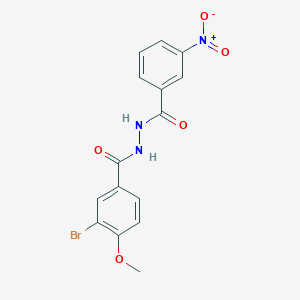 molecular formula C15H12BrN3O5 B322852 3-bromo-N'-{3-nitrobenzoyl}-4-methoxybenzohydrazide 
