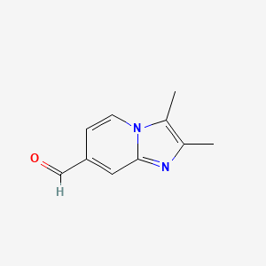 molecular formula C10H10N2O B3228525 2,3-Dimethylimidazo[1,2-a]pyridine-7-carbaldehyde CAS No. 1263378-46-6