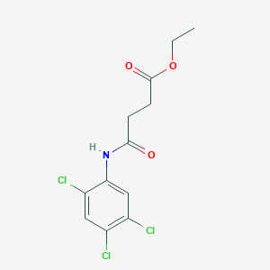 molecular formula C12H12Cl3NO3 B322853 Ethyl 4-oxo-4-(2,4,5-trichloroanilino)butanoate 