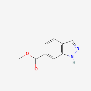 molecular formula C10H10N2O2 B3228533 methyl 4-methyl-1H-indazole-6-carboxylate CAS No. 1263378-71-7