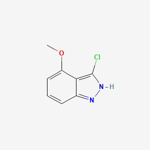 molecular formula C8H7ClN2O B3228564 3-Chloro-4-methoxy-1H-indazole CAS No. 1264481-58-4