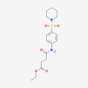 molecular formula C17H24N2O5S B322858 Ethyl 4-oxo-4-[4-(piperidin-1-ylsulfonyl)anilino]butanoate 