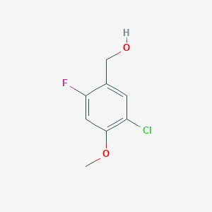 molecular formula C8H8ClFO2 B3228607 (5-Chloro-2-fluoro-4-methoxyphenyl)methanol CAS No. 1266177-72-3