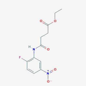 molecular formula C12H13FN2O5 B322861 Ethyl 4-[(2-fluoro-5-nitrophenyl)amino]-4-oxobutanoate 