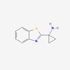 molecular formula C10H10N2S B3228618 1-(Benzo[D]thiazol-2-YL)cyclopropanamine CAS No. 1266219-00-4