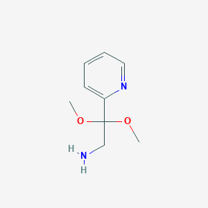 2,2-Dimethoxy-2-(pyridin-2-yl)ethan-1-amine