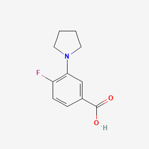 4-Fluoro-3-(pyrrolidin-1-yl)benzoic acid