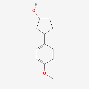 molecular formula C12H16O2 B3228666 3-(4-Methoxyphenyl)cyclopentanol CAS No. 1267388-03-3