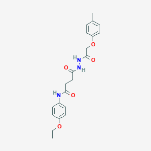 molecular formula C21H25N3O5 B322871 N-(4-ethoxyphenyl)-4-{2-[(4-methylphenoxy)acetyl]hydrazino}-4-oxobutanamide 