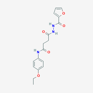 molecular formula C17H19N3O5 B322873 N-(4-ethoxyphenyl)-4-[2-(2-furoyl)hydrazino]-4-oxobutanamide 