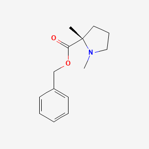 molecular formula C14H19NO2 B3228739 L-Proline, 1,2-dimethyl-, phenylmethyl ester CAS No. 1268519-86-3