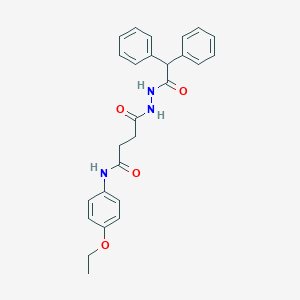 molecular formula C26H27N3O4 B322874 4-[2-(diphenylacetyl)hydrazino]-N-(4-ethoxyphenyl)-4-oxobutanamide 