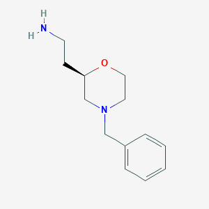 molecular formula C13H20N2O B3228762 2-Morpholineethanamine, 4-(phenylmethyl)-, (2R)- CAS No. 1268521-87-4