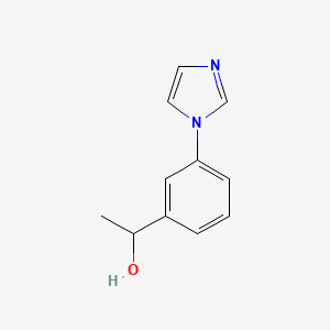molecular formula C11H12N2O B3228802 1-[3-(1H-imidazol-1-yl)phenyl]ethan-1-ol CAS No. 1269225-52-6