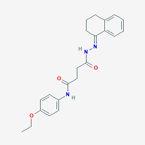 molecular formula C22H25N3O3 B322882 4-[2-(3,4-dihydronaphthalen-1(2H)-ylidene)hydrazino]-N-(4-ethoxyphenyl)-4-oxobutanamide 