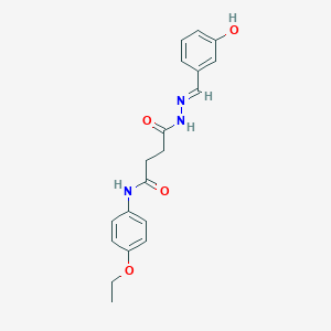 molecular formula C19H21N3O4 B322883 N-(4-ethoxyphenyl)-4-[2-(3-hydroxybenzylidene)hydrazino]-4-oxobutanamide 