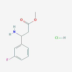 molecular formula C10H13ClFNO2 B3228846 Methyl 3-amino-3-(3-fluorophenyl)propanoate hydrochloride CAS No. 1269634-08-3
