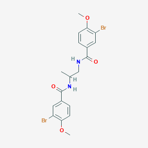 molecular formula C19H20Br2N2O4 B322885 3-bromo-N-{2-[(3-bromo-4-methoxybenzoyl)amino]-1-methylethyl}-4-methoxybenzamide 