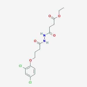 molecular formula C16H20Cl2N2O5 B322887 Ethyl 4-{2-[4-(2,4-dichlorophenoxy)butanoyl]hydrazino}-4-oxobutanoate 