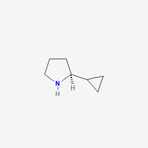 molecular formula C7H13N B3228879 (S)-2-环丙基吡咯烷 CAS No. 1270277-49-0