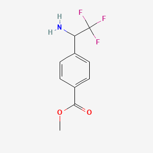 molecular formula C10H10F3NO2 B3228895 Methyl 4-(1-amino-2,2,2-trifluoroethyl)benzoate CAS No. 1270353-91-7