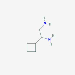 molecular formula C6H14N2 B3228918 1-Cyclobutylethane-1,2-diamine CAS No. 1270470-80-8