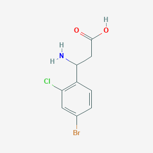 molecular formula C9H9BrClNO2 B3228925 Benzenepropanoic acid, beta-amino-4-bromo-2-chloro- CAS No. 1270508-35-4