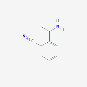 molecular formula C9H10N2 B3228929 2-(1-Aminoethyl)benzonitrile CAS No. 1270539-35-9