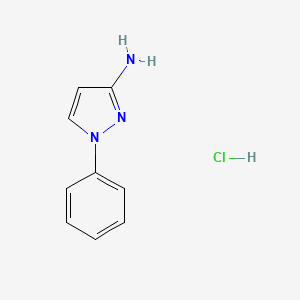 molecular formula C9H10ClN3 B3228945 1-苯基-1H-吡唑-3-胺盐酸盐 CAS No. 127107-30-6