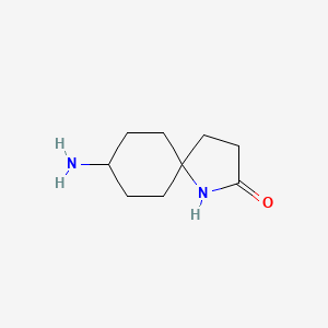molecular formula C9H16N2O B3228978 8-Amino-1-azaspiro[4.5]decan-2-one CAS No. 1273564-53-6