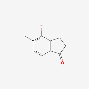 molecular formula C10H9FO B3228982 4-Fluoro-5-methyl-2,3-dihydro-1H-inden-1-one CAS No. 1273595-77-9