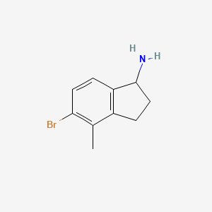 molecular formula C10H12BrN B3228994 5-Bromo-4-methyl-2,3-dihydro-1H-inden-1-amine CAS No. 1273667-47-2