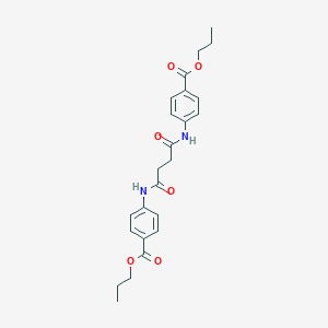 molecular formula C24H28N2O6 B322901 Propyl 4-({4-oxo-4-[4-(propoxycarbonyl)anilino]butanoyl}amino)benzoate 