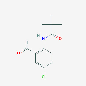 molecular formula C12H14ClNO2 B3229024 N-(4-chloro-2-formylphenyl)-2,2-dimethylpropionamide CAS No. 127472-35-9